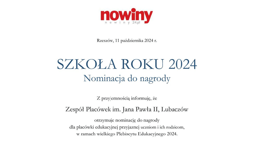 SZKOŁA ROKU 2024