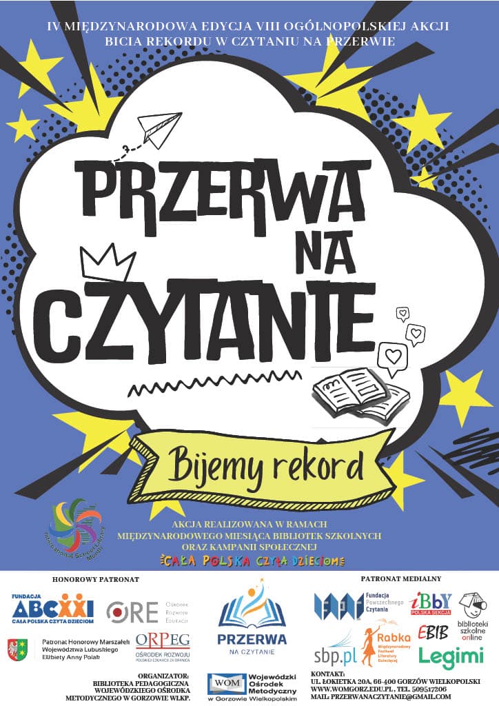 Zrób sobie przerwę na czytanie | plakat akcji Przetwa na czytanie.jpg